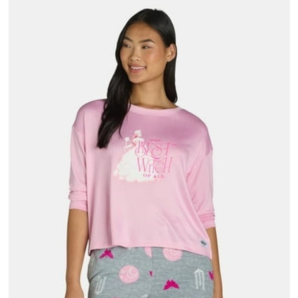 Wicked Pink Glinda Best Witch of All Long Sleeve Pajama Top Women's Medium